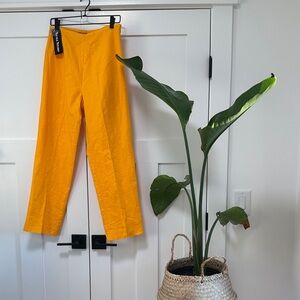 Tropical Vacay on the Horizon- these Vibrant Linen Trousers might be for you!